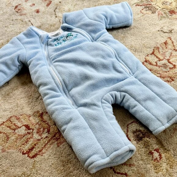 Baby Merlin's Magic Sleepsuit Blue Microfleece - Picture 5 of 5